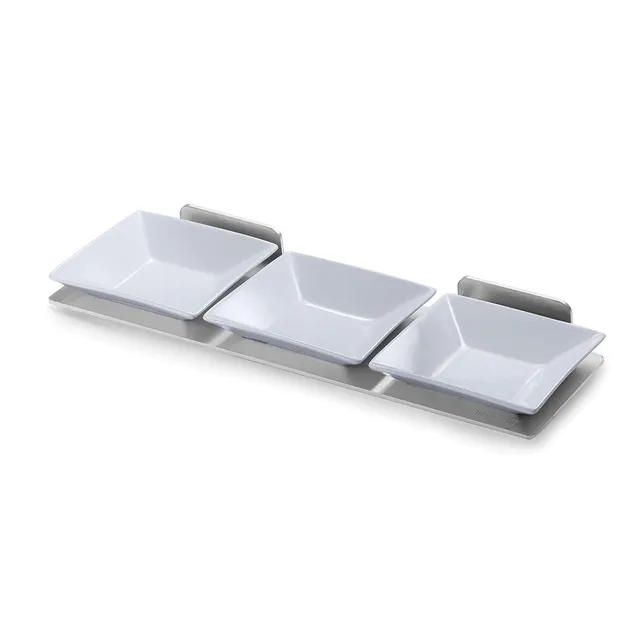 rosseto-sm215-gew-rzregal-edelstahl-3-porzellanschalen image 1