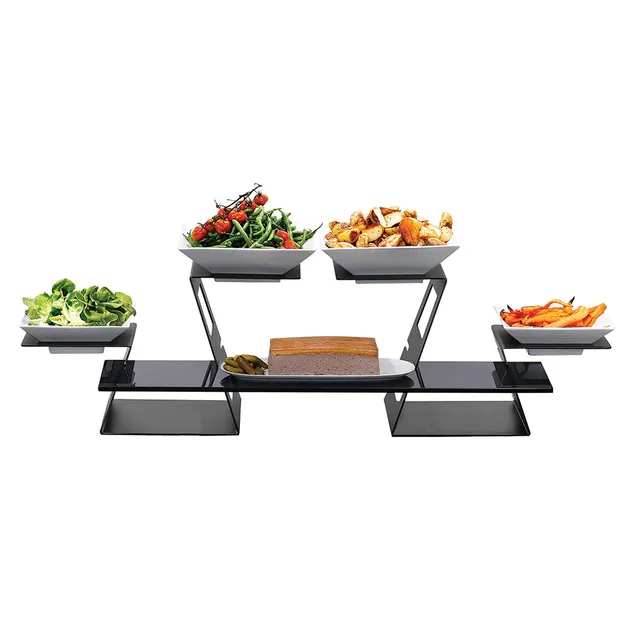 rosseto-swan-sk034-chafing-dish-schwarz-matt-7-teilig image 1