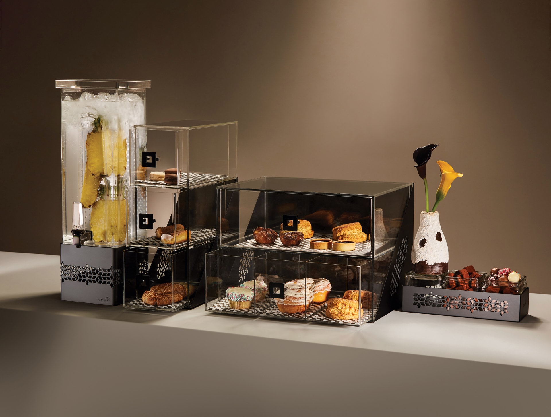 rosseto-pastry-corner-buffetst-nder-pr-sentation-edelstahl image 1