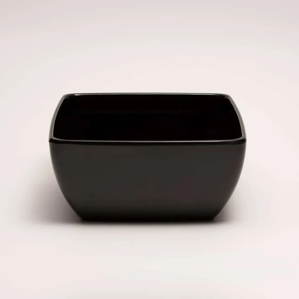 primeware-quality-melamine-sch-ssel-eckig-25-cm-schwarz image 1