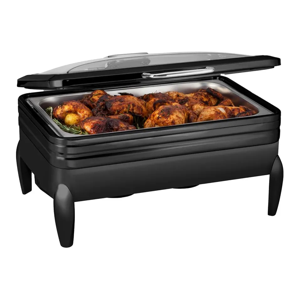 rosseto-cp401f-bk-chafing-dish-schwarz-glasdeckel image 1