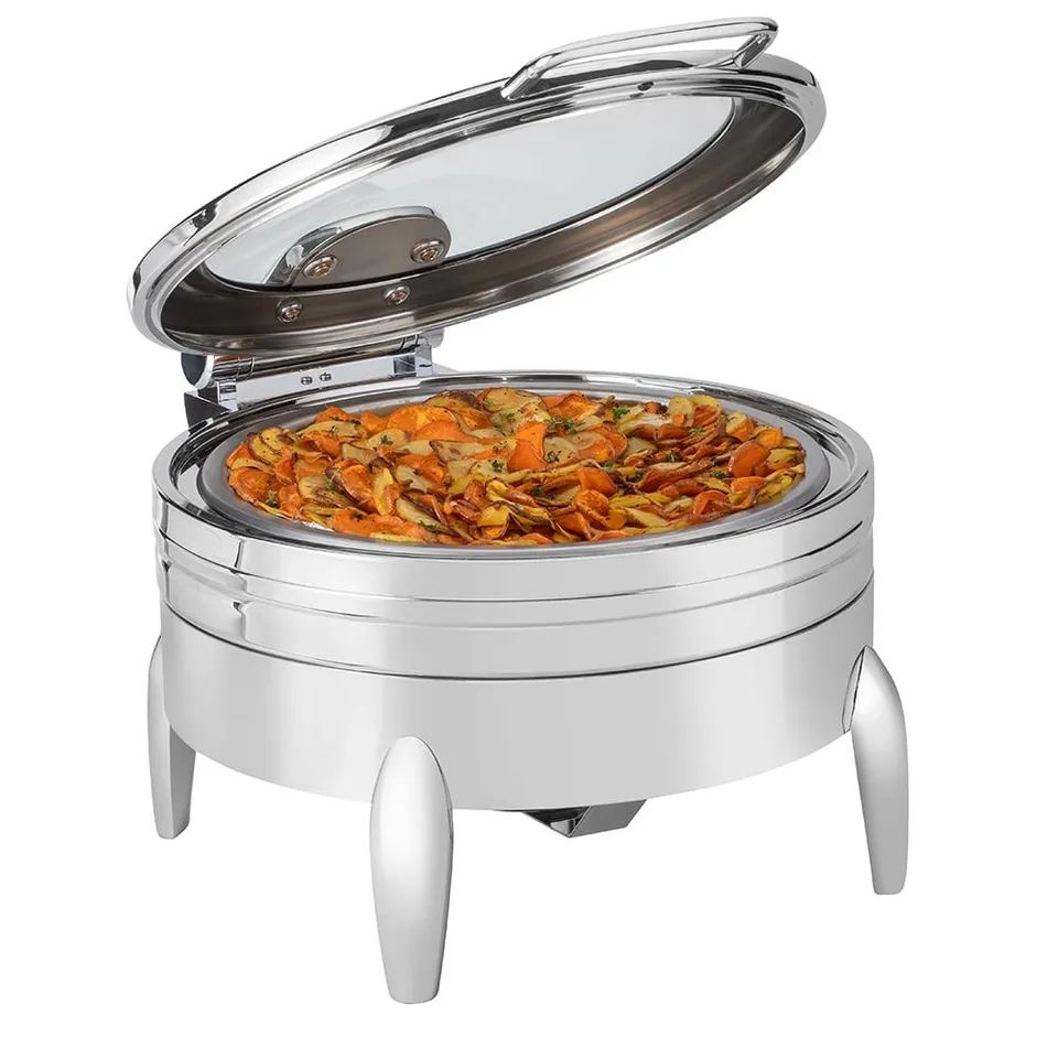 rosseto-de-luxe-cp403f-chafing-dish-rund-edelstahl-glasdeckel image 1