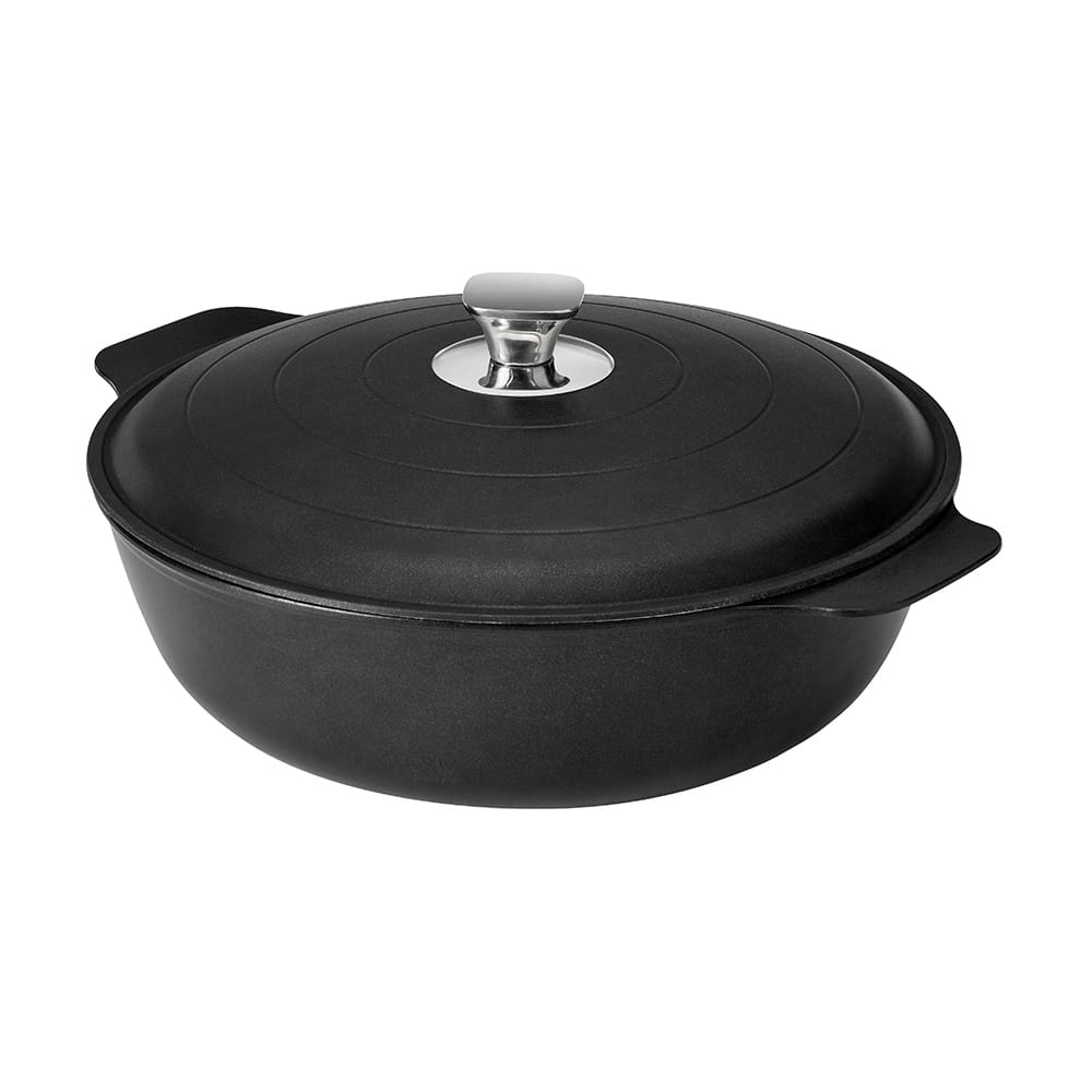 rosseto-cooklite-cw095bk-schmortopf-schwarz-mit-deckel-aluguss image 4