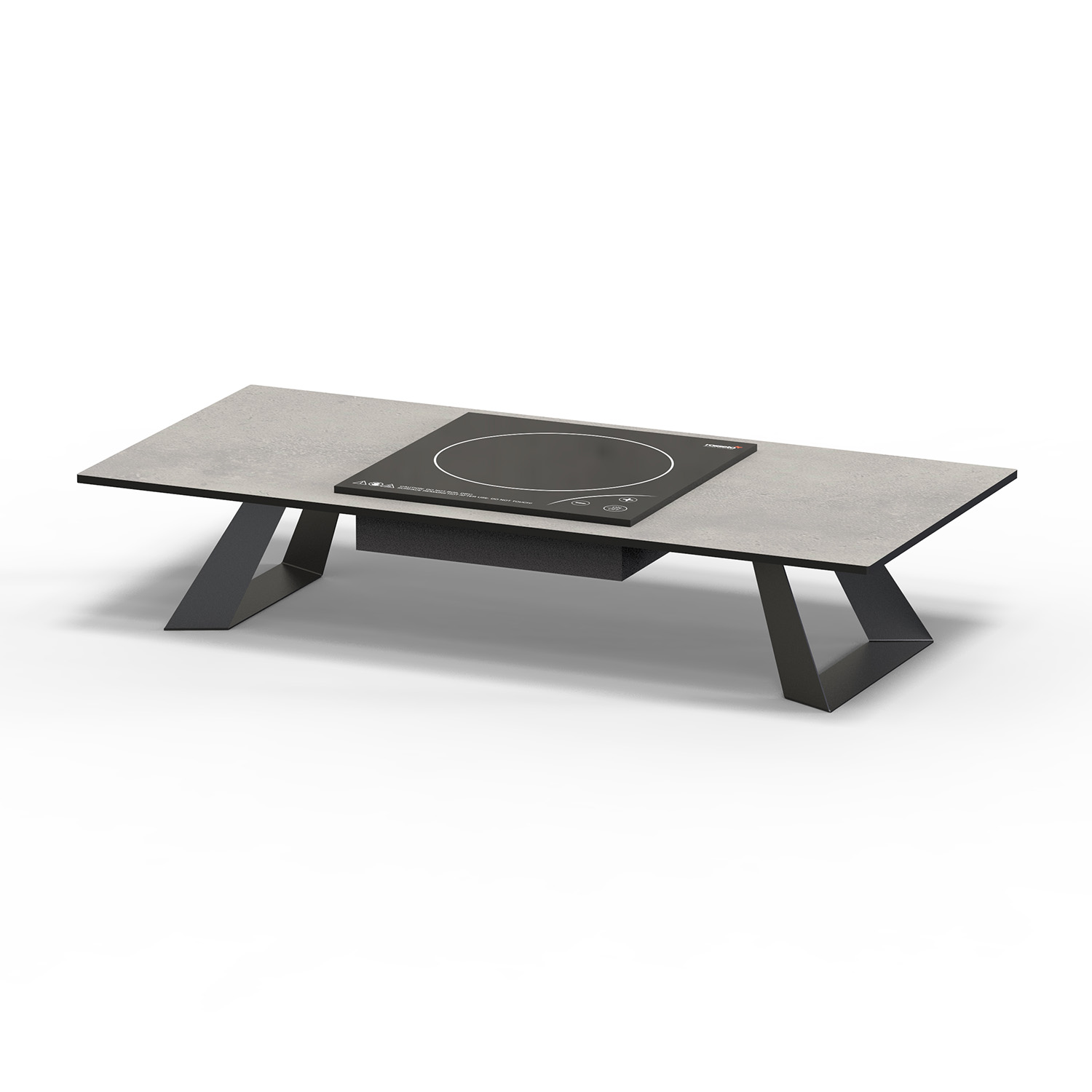 rosseto-alto-hplrsi97-buffet-riser-betongrau-80cm image 1
