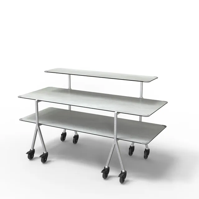 rosseto-modulite-mt-3003cgsw-banketttisch-3-ebenen-grau image 1