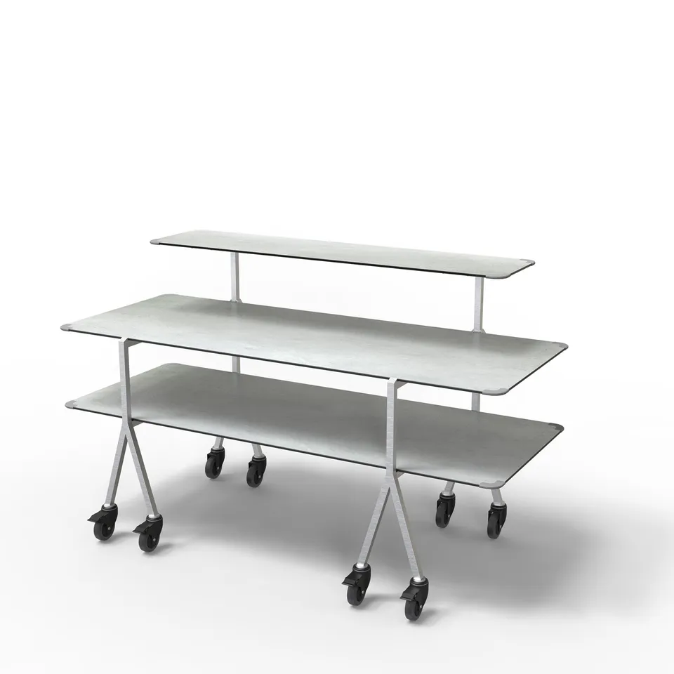 rosseto-modulite-mt-3003cgsw-banketttisch-3-ebenen-grau image 1
