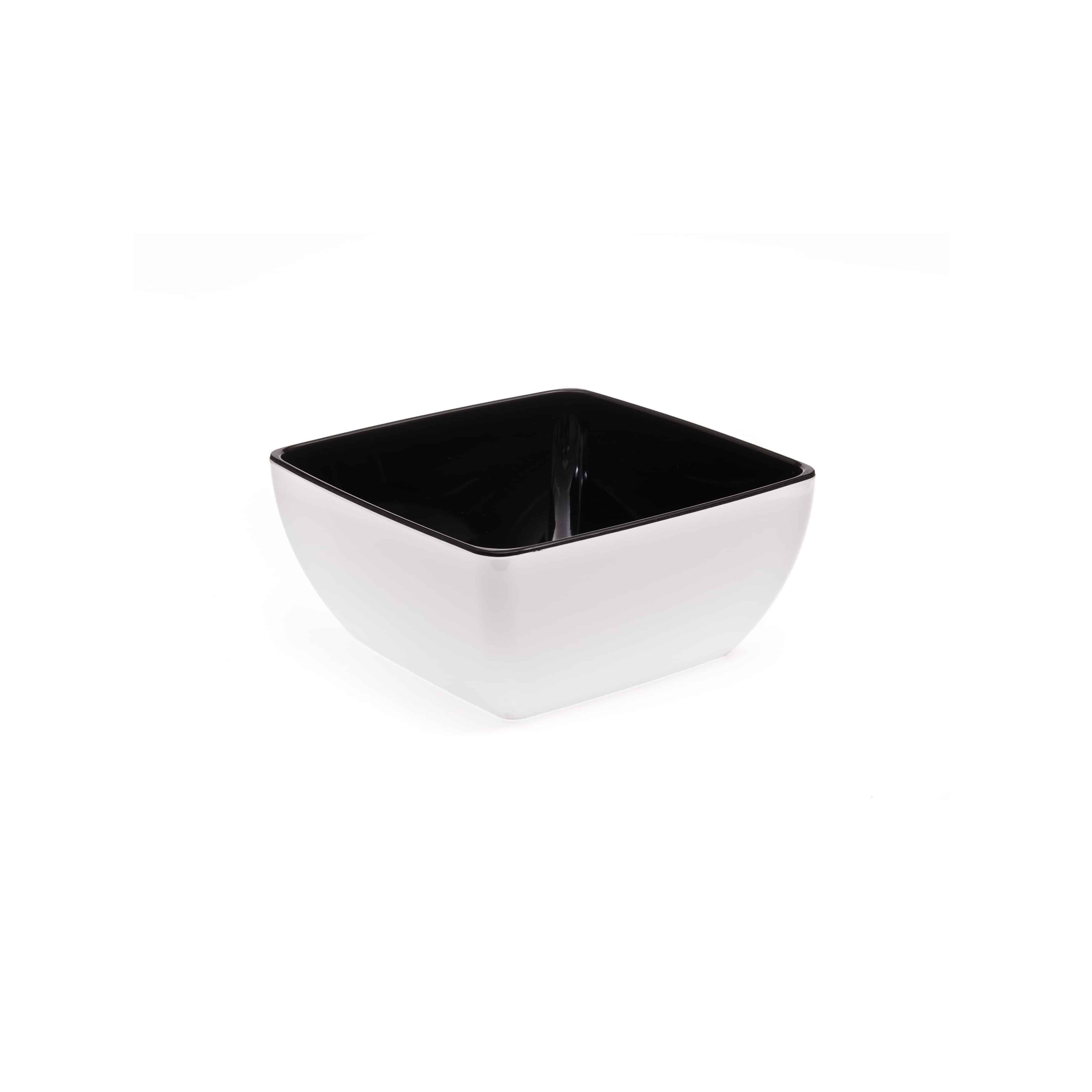 primeware-quality-melamine-schale-eckig-13cm-duo-tone-wei-schwarz image 1