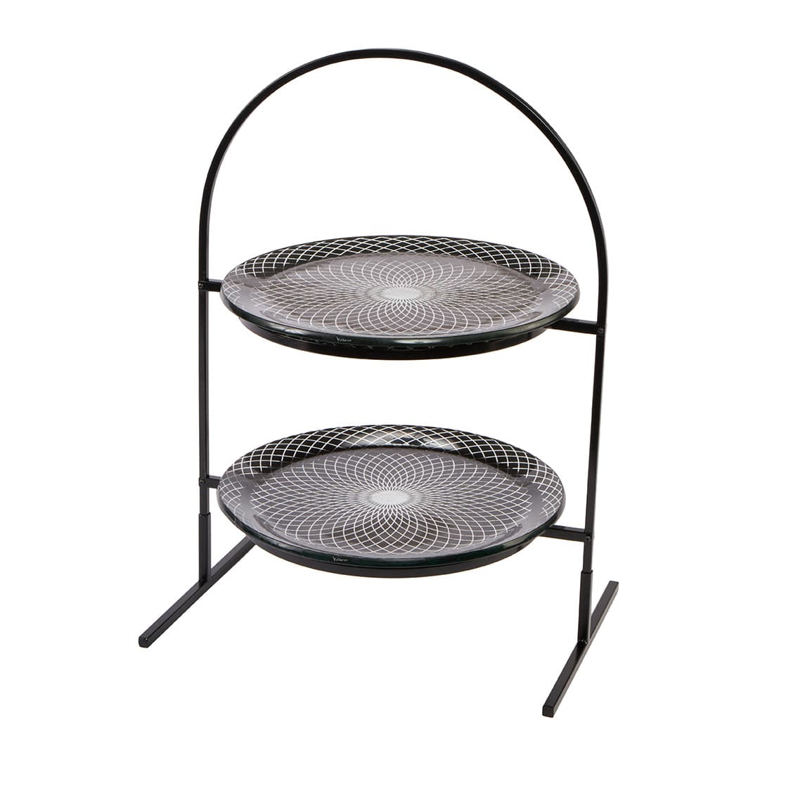 rosseto-kalderon-gst08bfp-etagere-2-st-ckig-glas-schwarz image 2