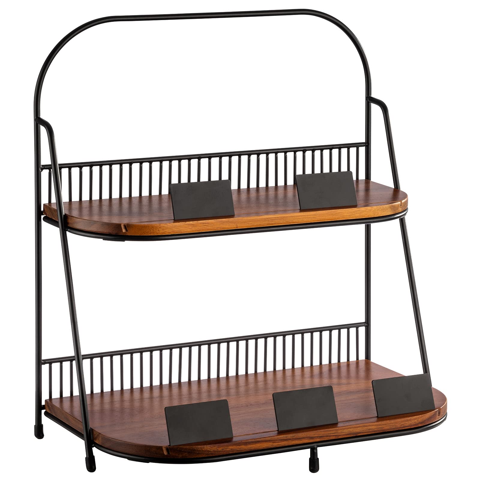 aps-frames-etagere-30339-2-stufig-akazienholz-schwarz image 1