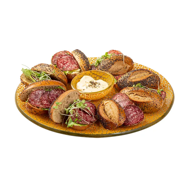 rosseto-ven-glass-gls038m-glasplatte-33cm-senf-2er-set image 1