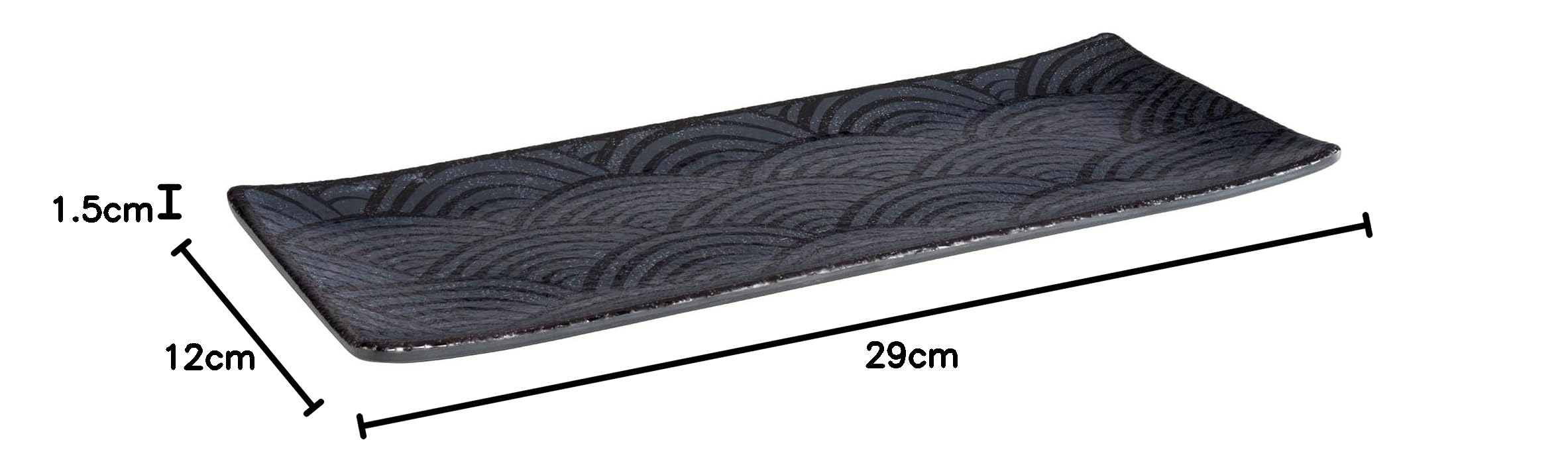 aps-dark-wave-84906-tablett-29x12-cm-schwarz-melamin image 4