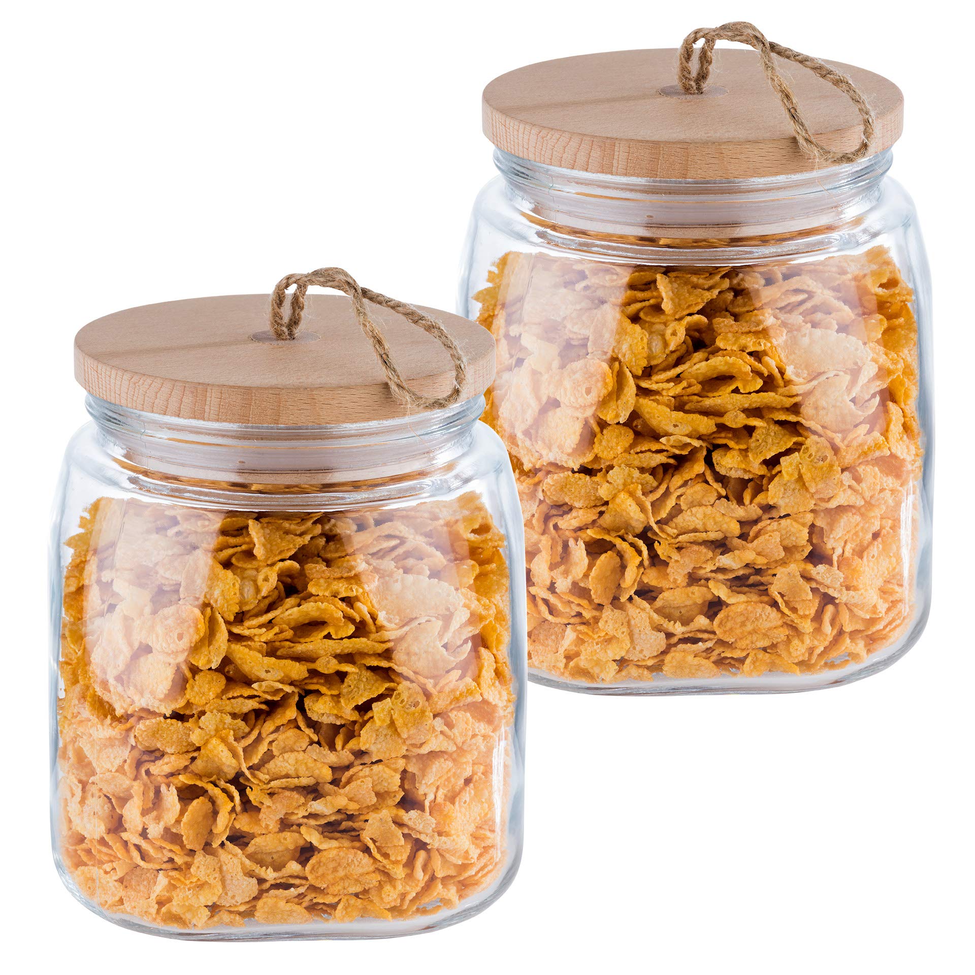 aps-woody-vorratsglas-2-5-liter-2er-set-mit-holzdeckel image 6