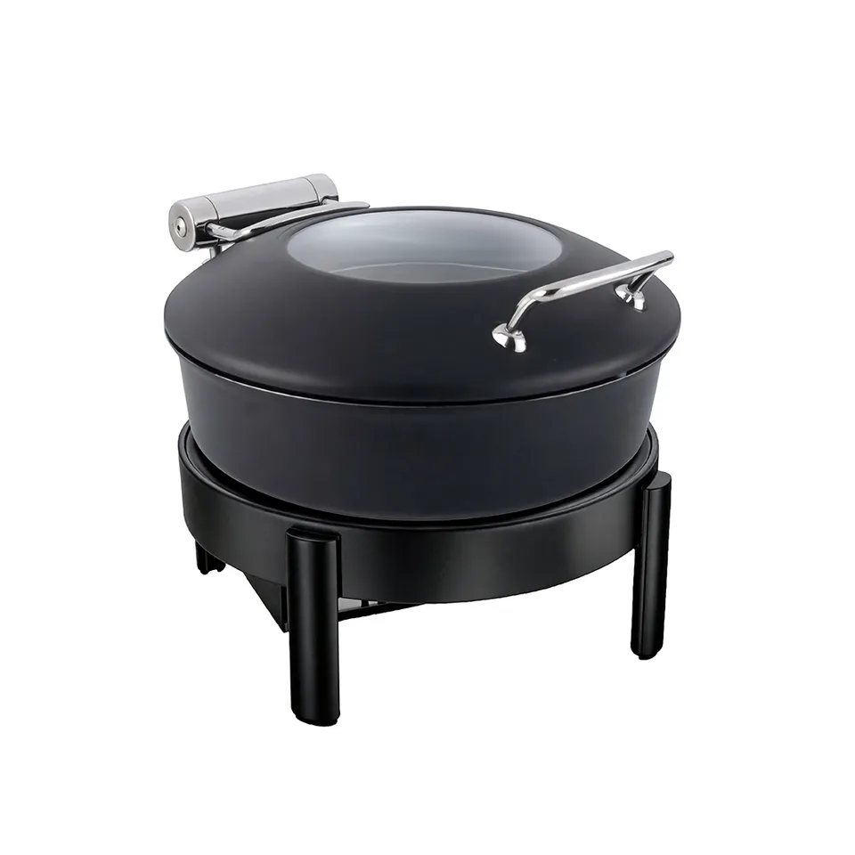 rosseto-vista-gw40eslk-bk-chafing-dish-schwarz-rund-4-22-qt-m-gestell image 1