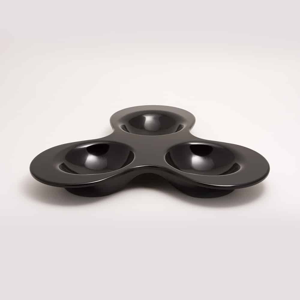 primeware-quality-melamine-tapas-schale-kleeblatt-schwarz-gro image 1
