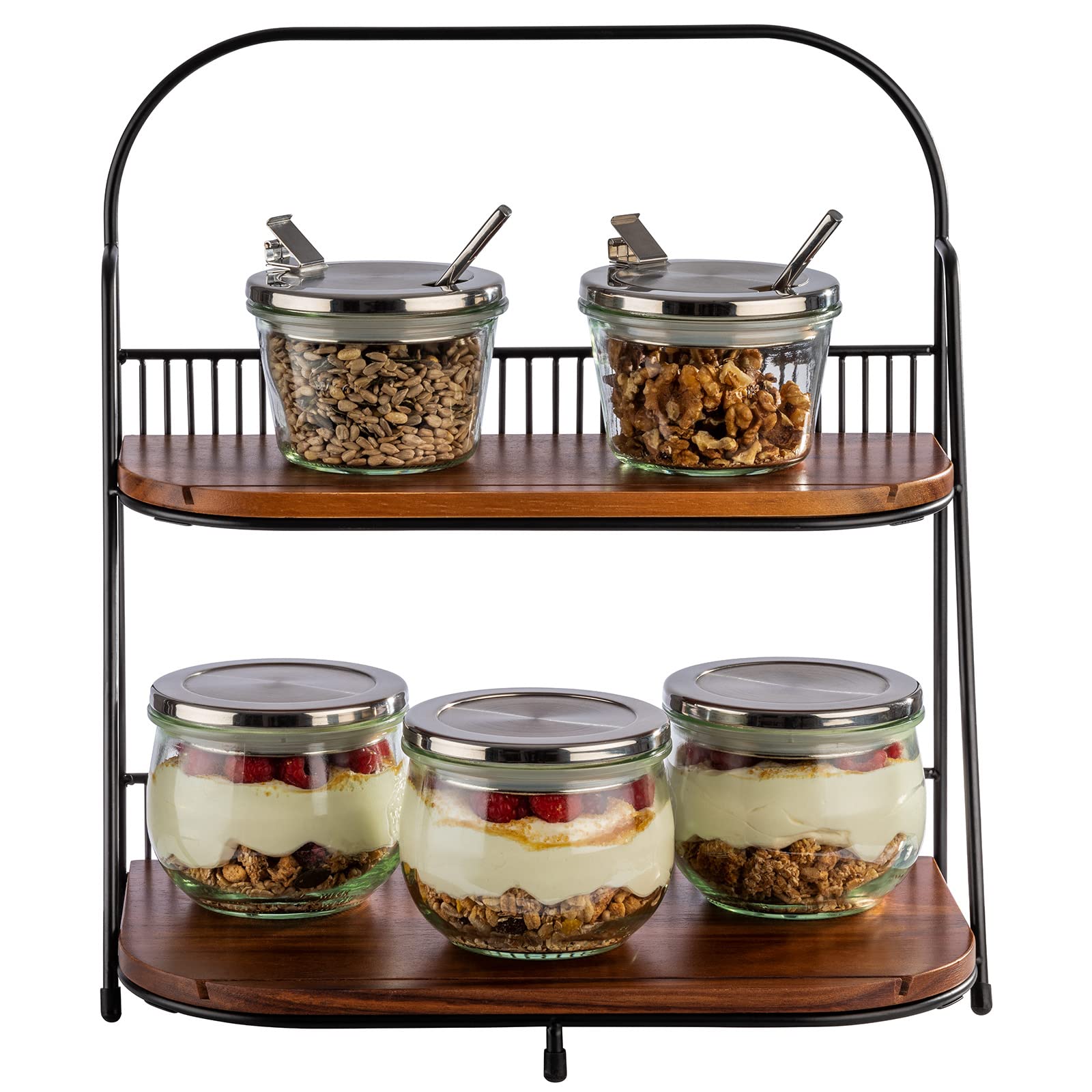 aps-frames-etagere-30339-2-stufig-akazienholz-schwarz image 6