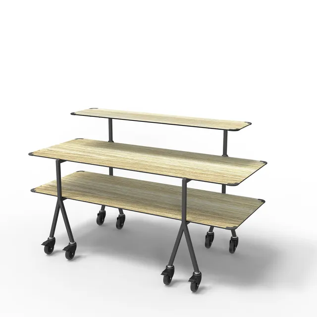 rosseto-modulite-mt-3002nwbw-buffettisch-3-ebenen-holz image 1