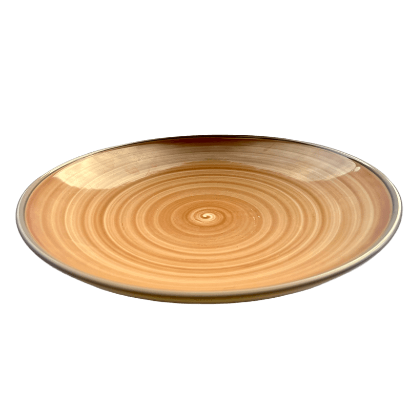 primeware-grand-buffet-porzellanschale-rund-ocker-30cm-handbemalt image 1