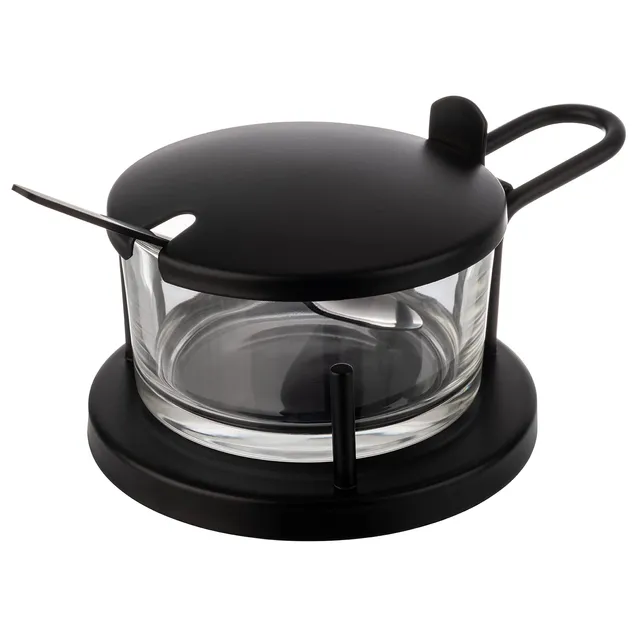aps-classic-parmesan-menage-glas-edelstahl-mit-l-ffel-11-cm image 1