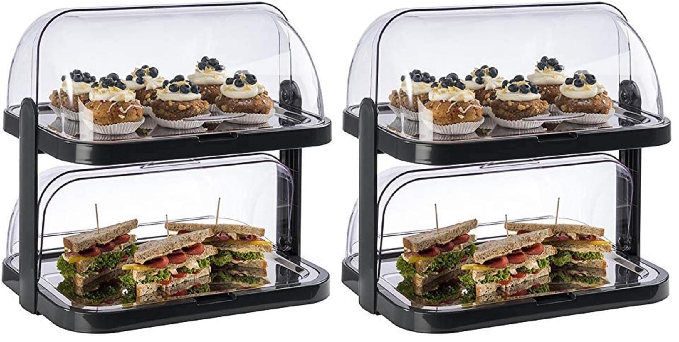 aps-dome-9204-buffetvitrine-doppeldecker-schwarz-2-etagig image 6