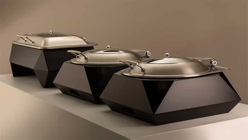 rosseto-multi-chef-sk050-chafing-dish-rund-schwarz-2-tlg image 2