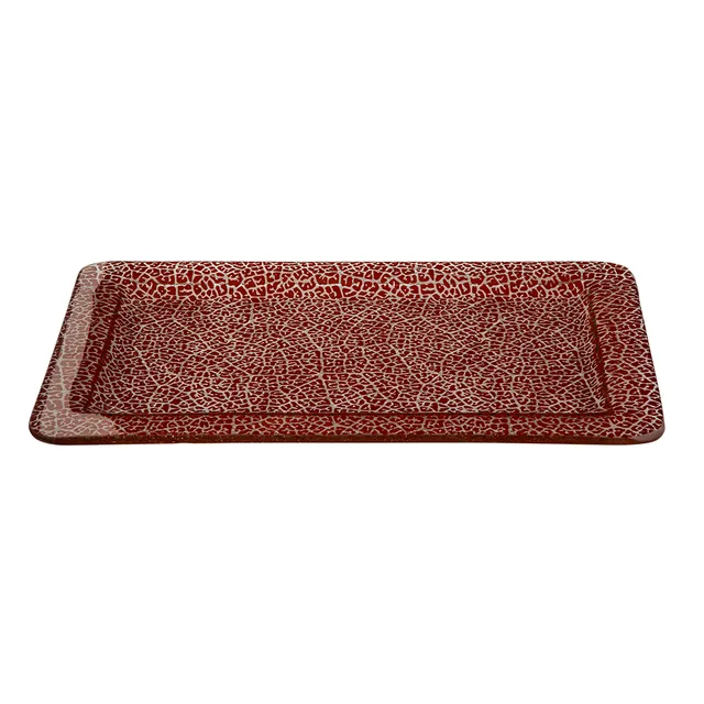 rosseto-kalderon-foglia-gls045c-servierplatte-glas-cognac-16-zoll image 1