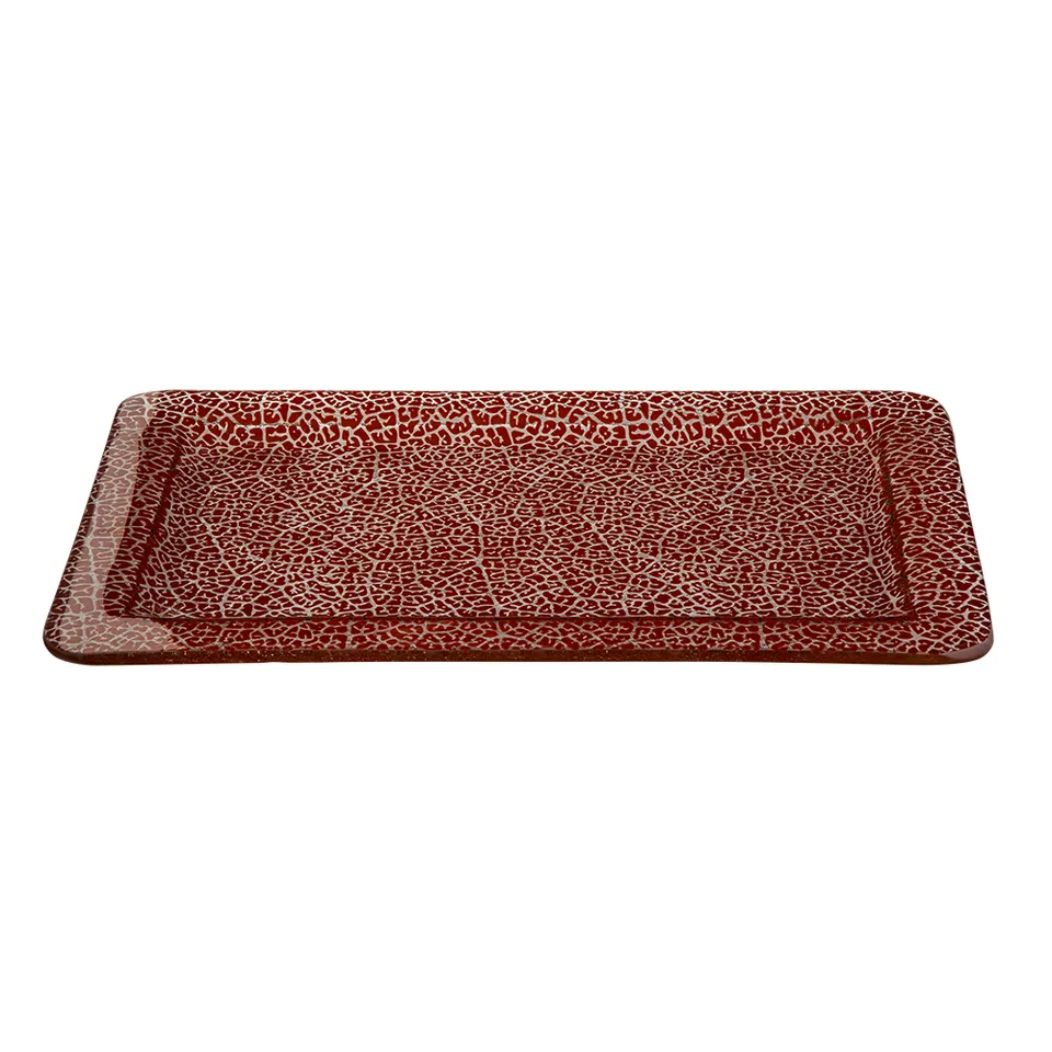 rosseto-kalderon-foglia-gls045c-servierplatte-glas-cognac-16-zoll image 1