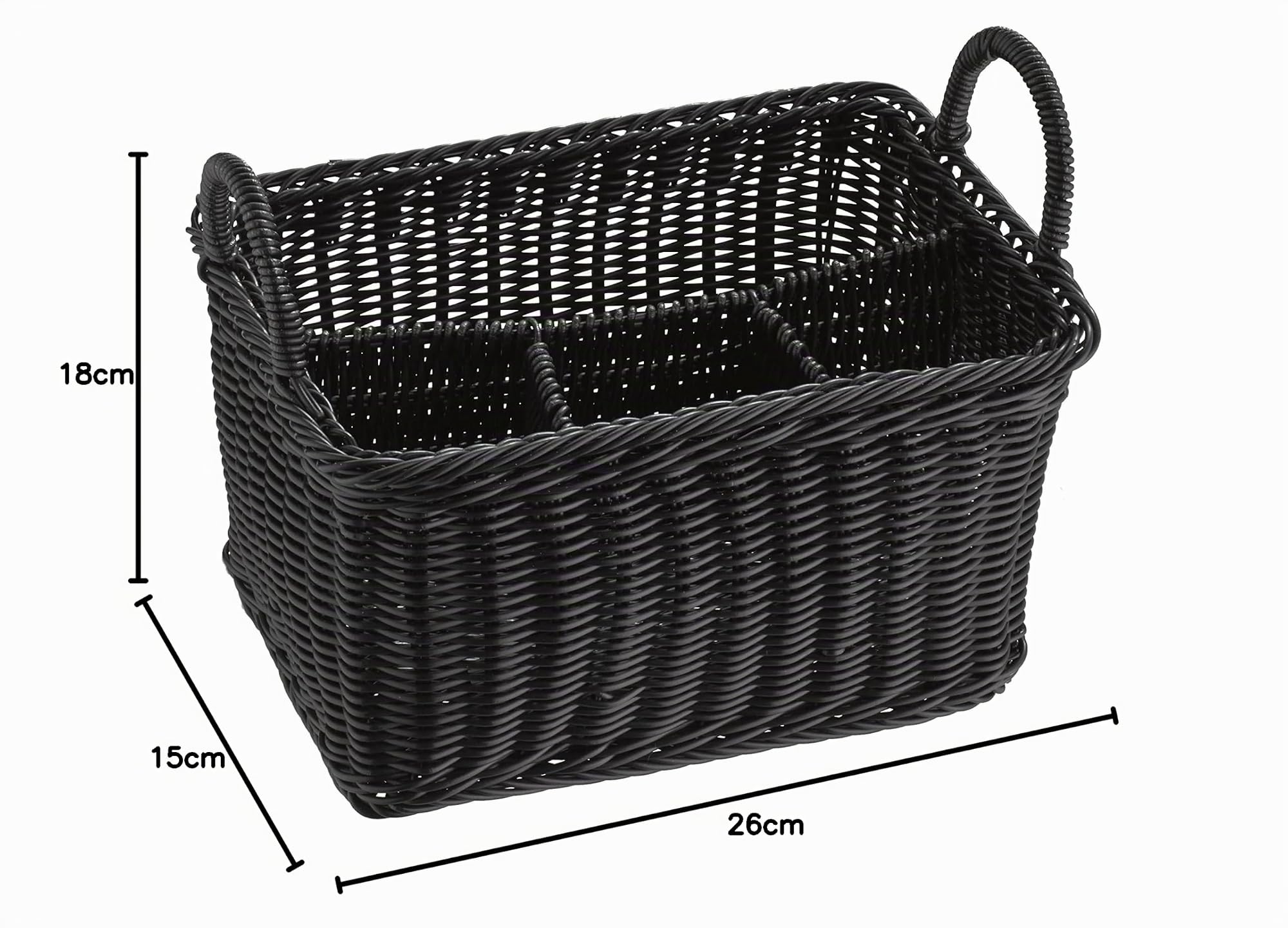 aps-profi-line-besteckkorb-economic-schwarz-26-cm-4-f-cher image 5