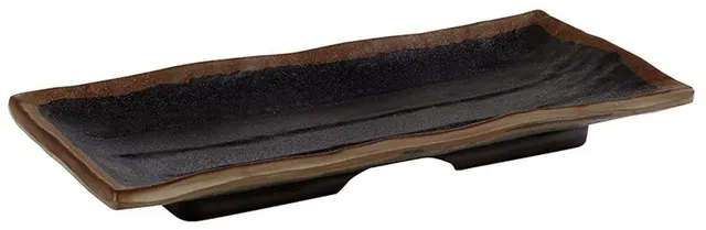 aps-marone-84117-tablett-schwarz-braun-19-5cm-melamin image 1