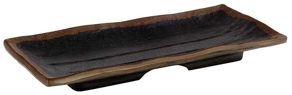aps-marone-84117-tablett-schwarz-braun-19-5cm-melamin image 1