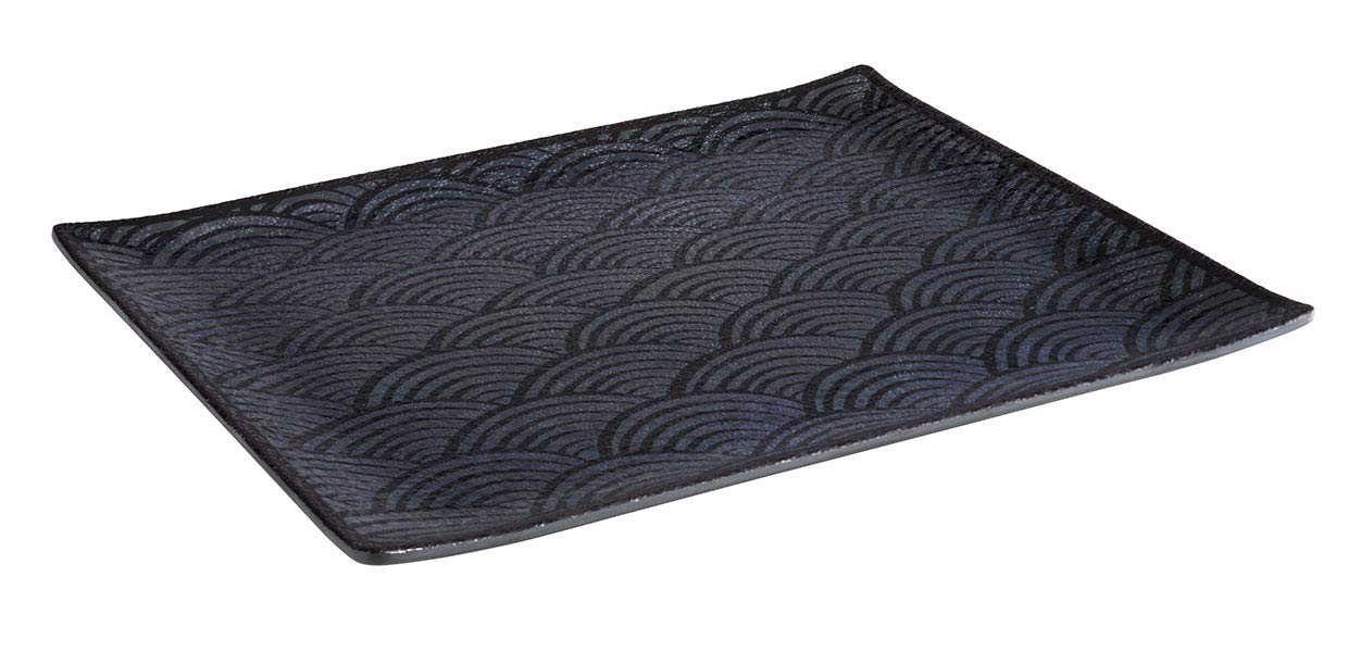aps-dark-wave-84901-tablett-gn-1-2-schwarz-melamin image 1