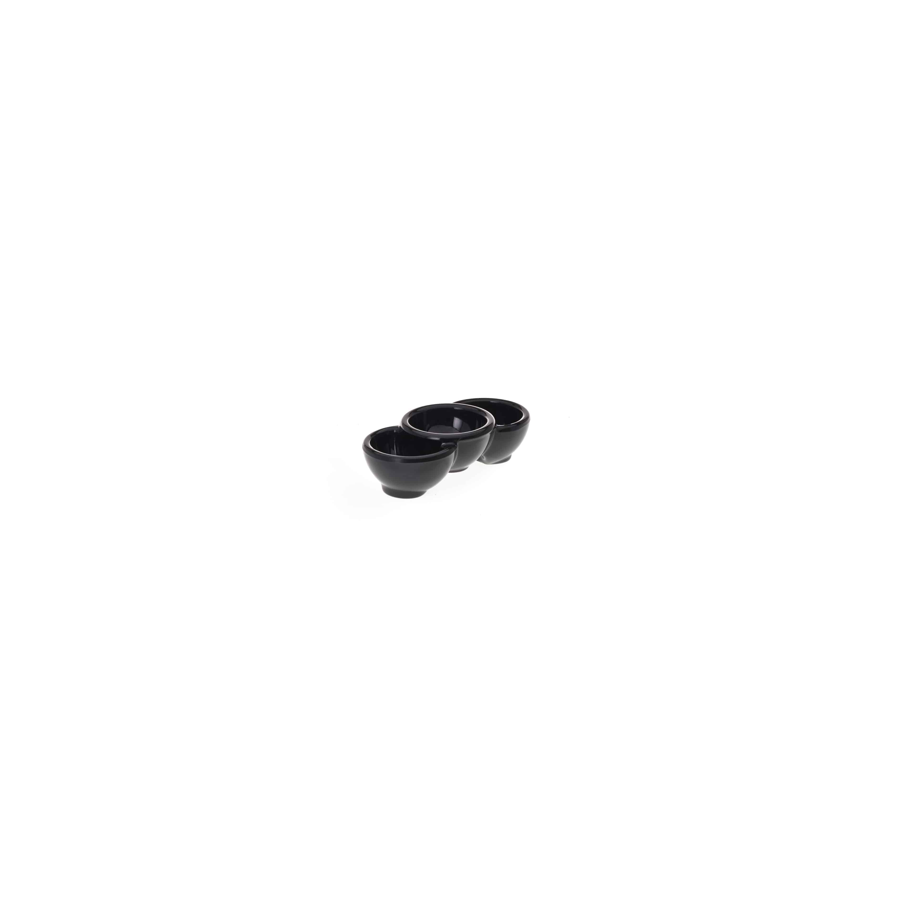 primeware-quality-melamine-tapas-schale-schwarz-3-fach-rund image 1
