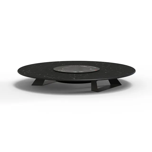 rosseto-alto-hplrsi86-induktions-riser-rund-schwarz-marmor image 1