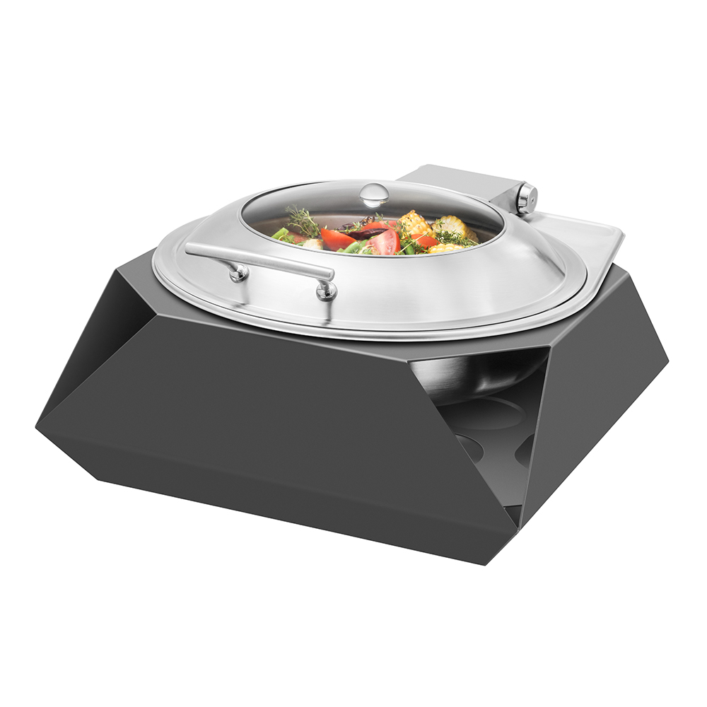 rosseto-multi-chef-sk050-chafing-dish-rund-schwarz-2-tlg image 1