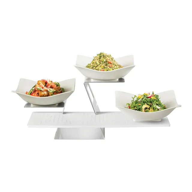 rosseto-swan-riser-sk048-buffetst-nder-set-5-teilig-edelstahl-wei image 1