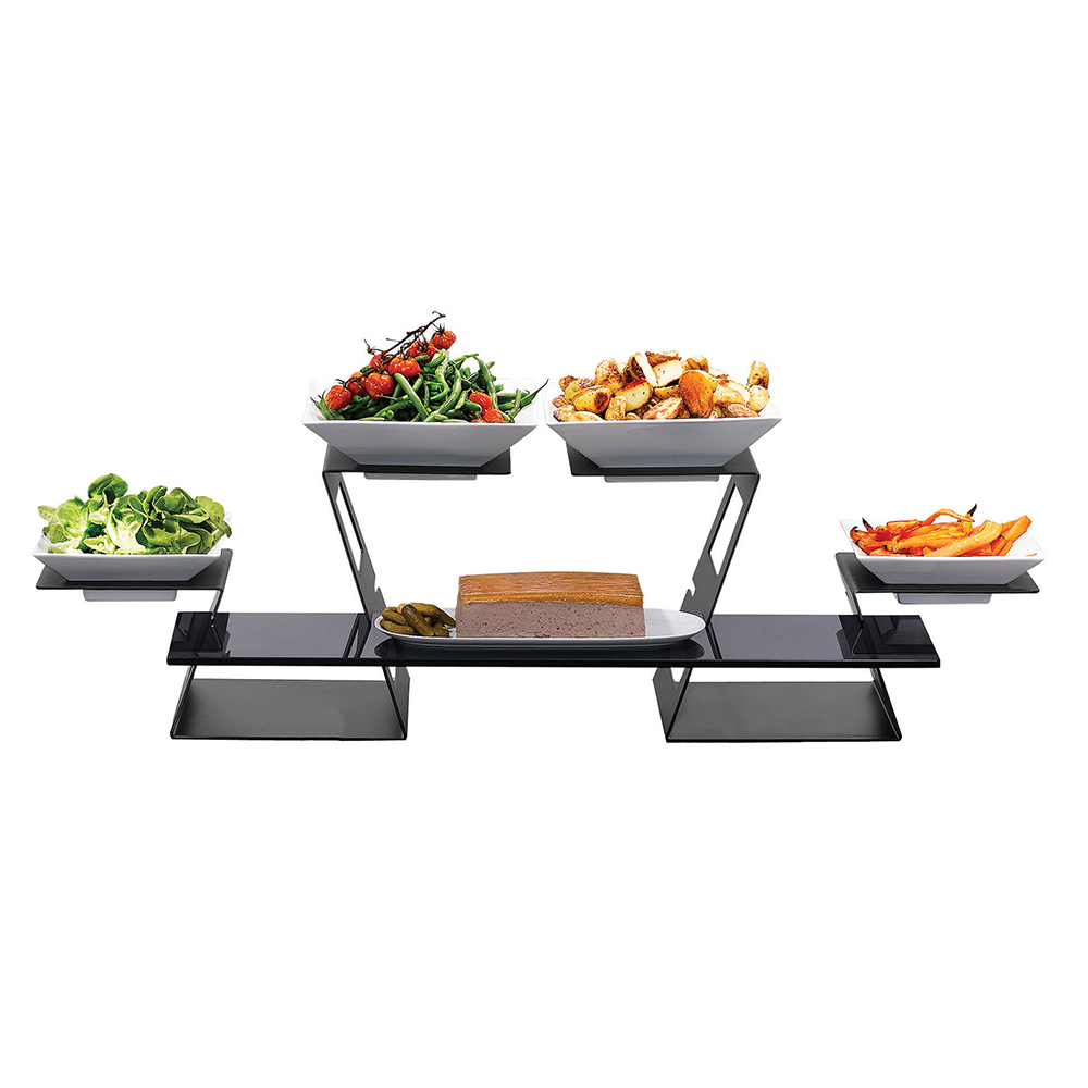 rosseto-swan-sk034-chafing-dish-schwarz-matt-7-teilig image 1