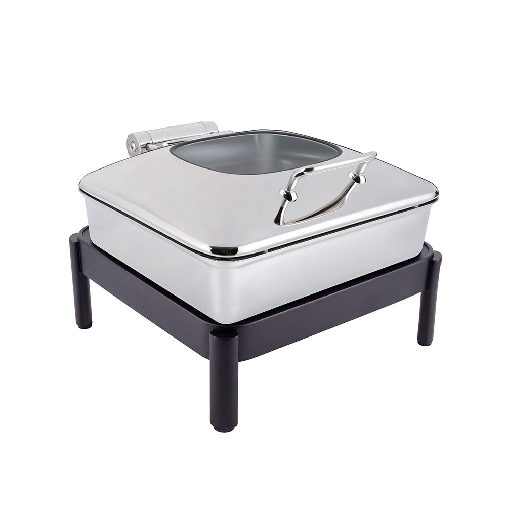 rosseto-vista-gw32eslk-chbk-chafing-dish-eckig-chrom-6-34-qt image 1