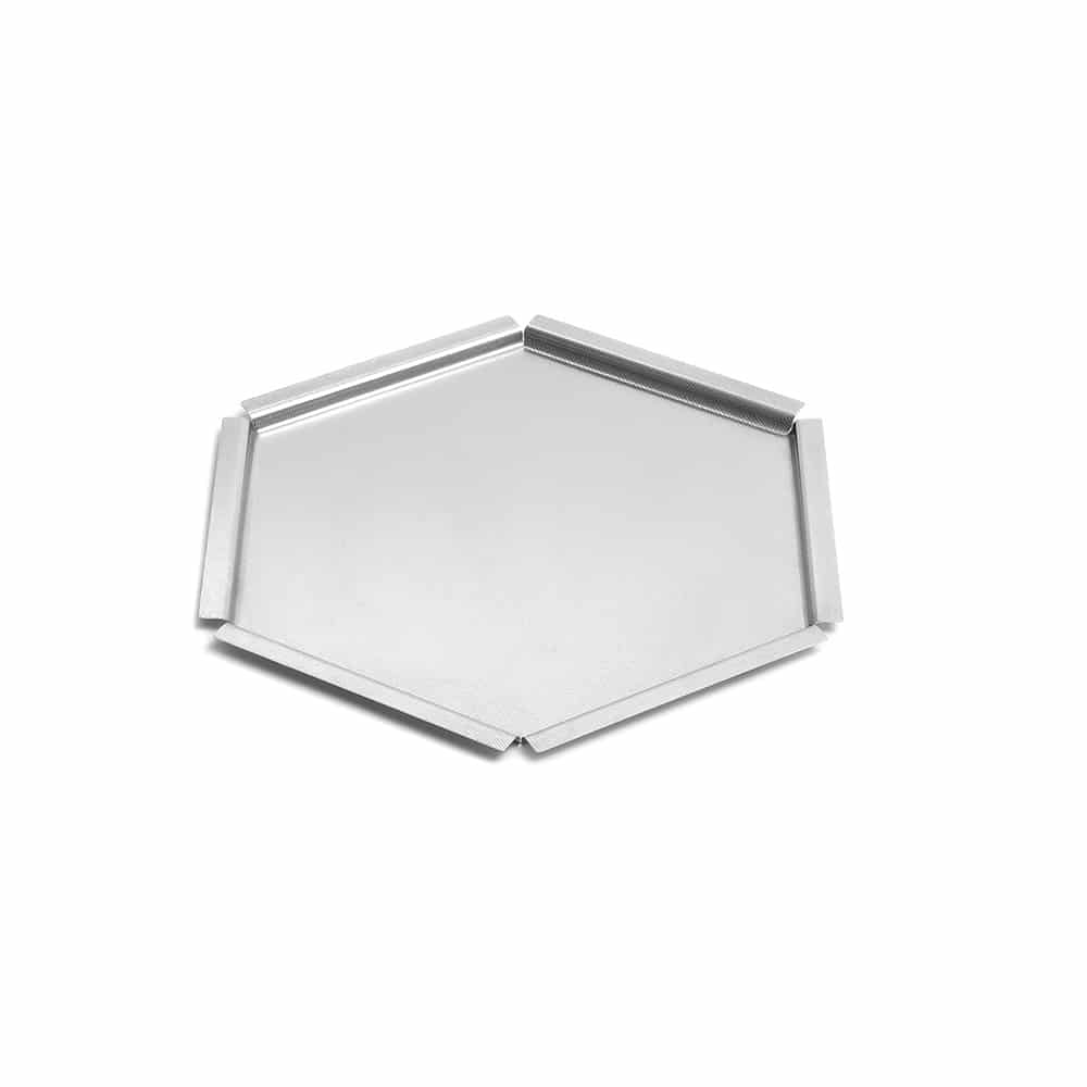 rosseto-honeycomb-sm119-tablett-edelstahl-klein-strukturiert image 1