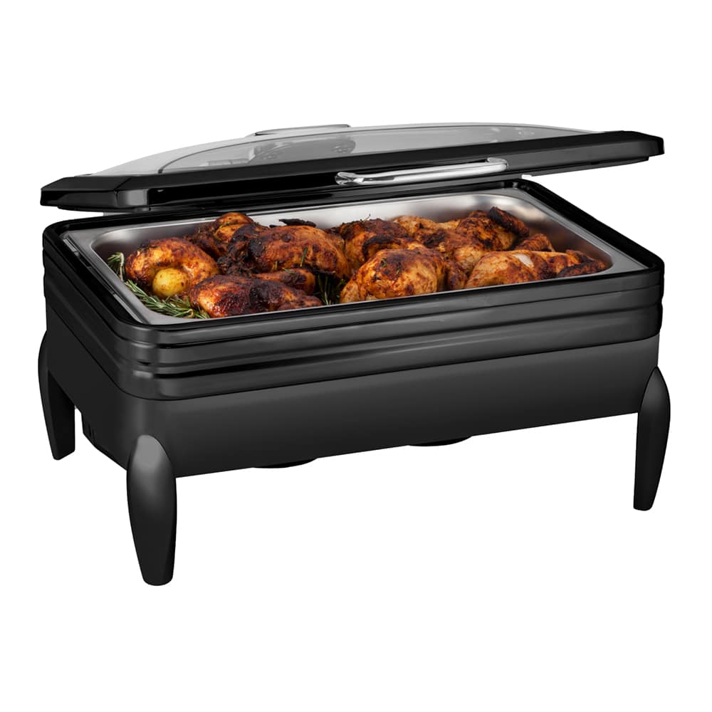 rosseto-cp401f-bk-chafing-dish-schwarz-glasdeckel image 1