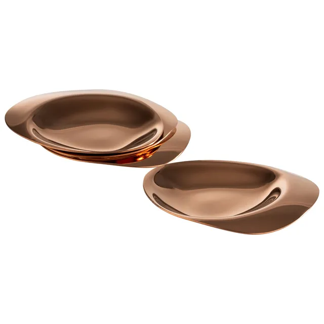 aps-table-pebbles-teller-4er-set-kupfer-8-5x8-cm-edelstahl image 1