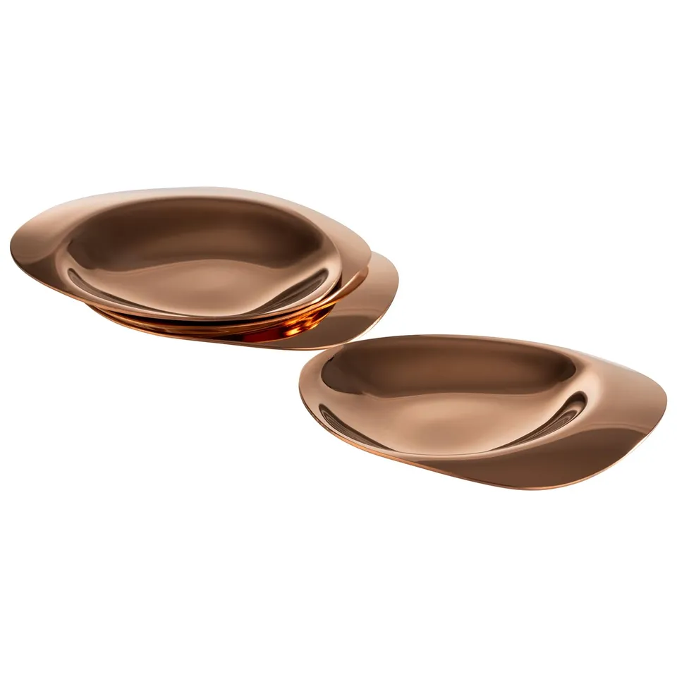aps-table-pebbles-teller-4er-set-kupfer-8-5x8-cm-edelstahl image 1