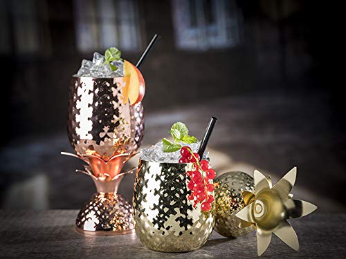 aps-bar-pineapple-93334-becher-0-5-l-kupfer-look-deckel image 5