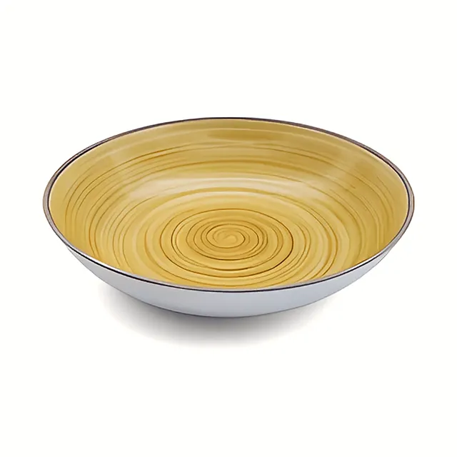 primeware-grand-buffet-schale-rund-ocker-37cm-porzellan image 1