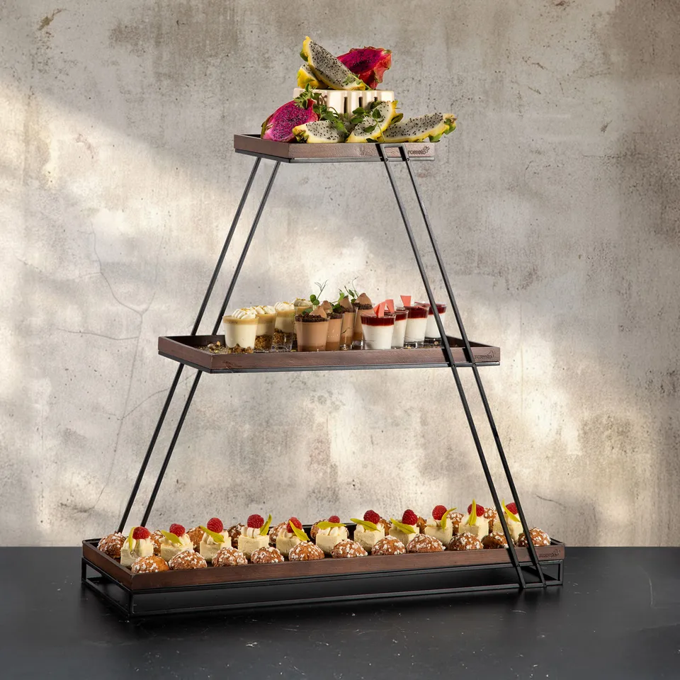 rosseto-skyrize-sr3b-w-etagere-schwarz-walnuss-mehrstufig image 1