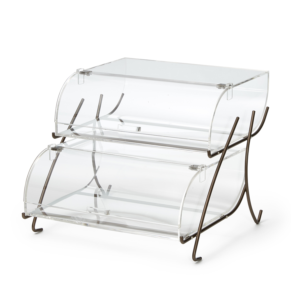 rosseto-bk022-b-ckerei-vitrine-2-st-ckig-bronze-drahtgestell image 1