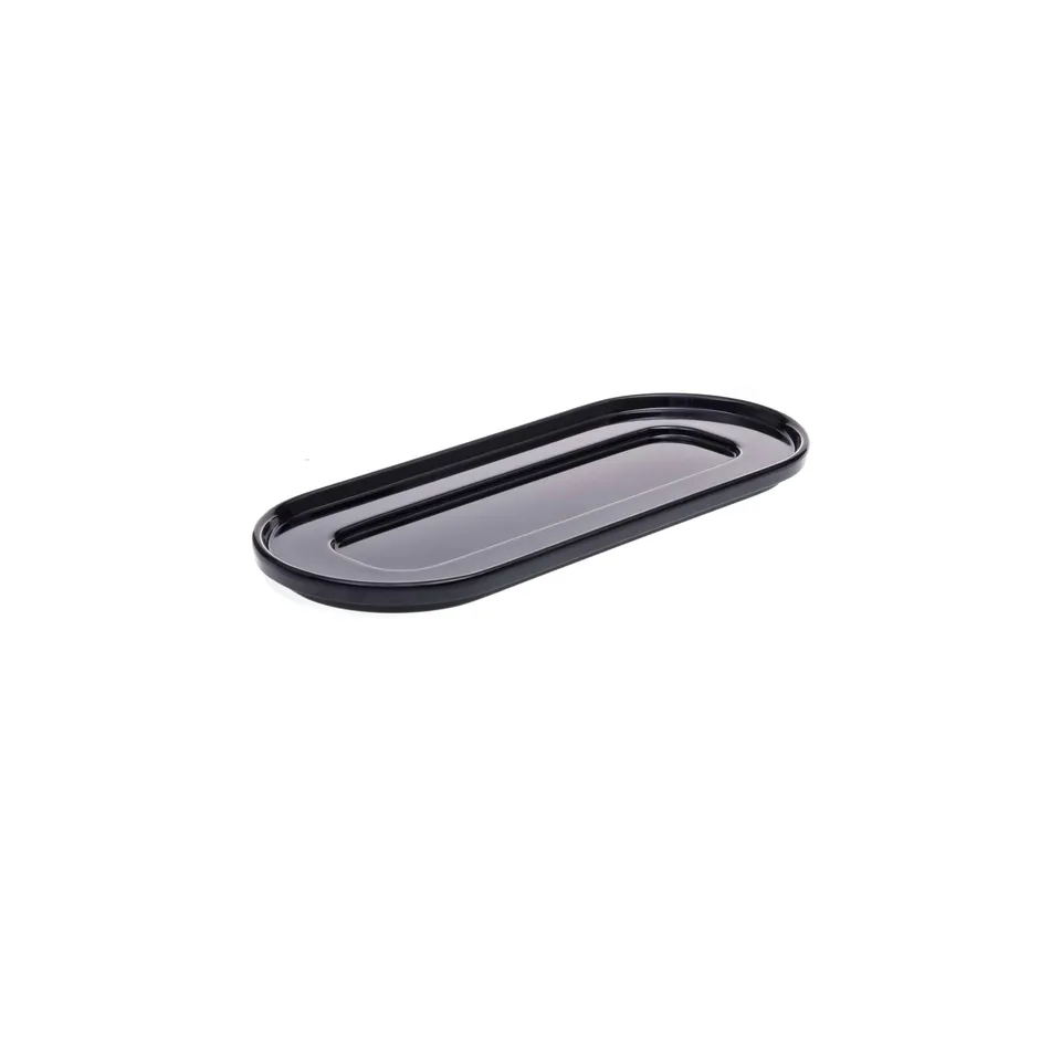 primeware-quality-melamine-deckel-schwarz-oval-38-cm-unzerbrechlich image 1