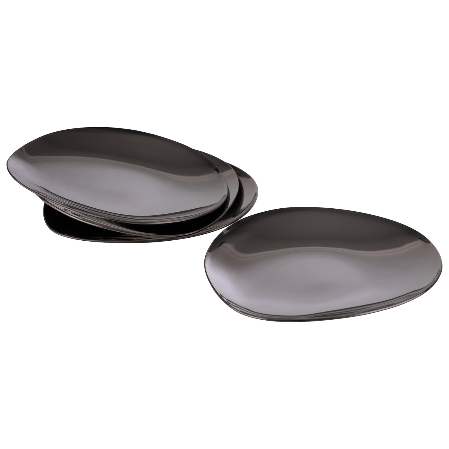 aps-pebbles-teller-40795-gunmetal-9x9-cm-4er-set image 2