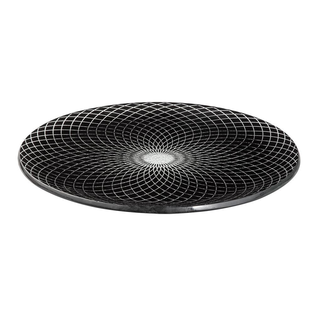 rosseto-ven-spiro-servierplatte-glas-schwarz-33cm-2er-gls037b image 1