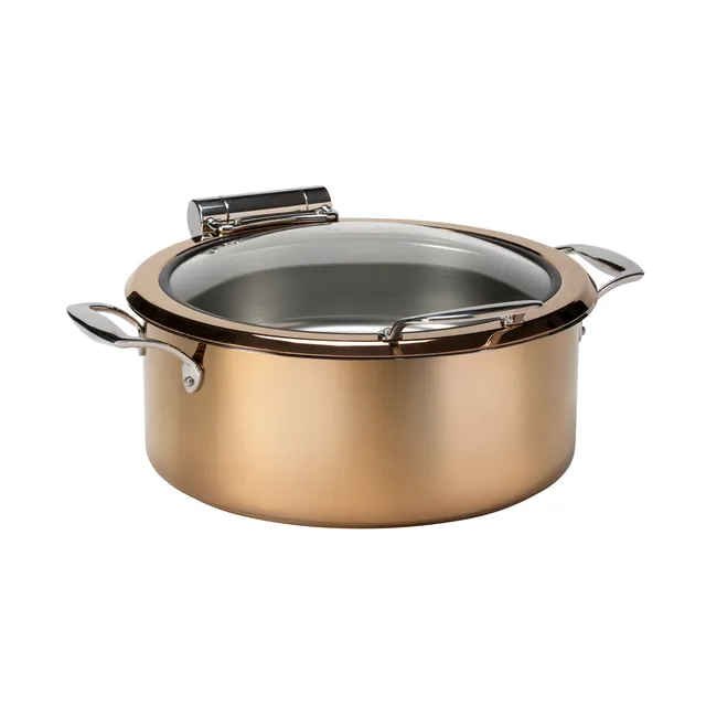 rosseto-le-dish-gwd300el-gr-chafing-dish-gold-rund-4-8-qt image 1