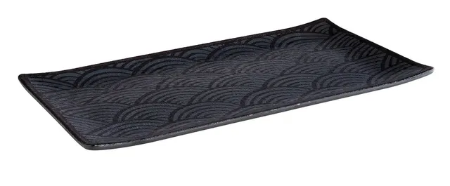 aps-dark-wave-84902-tablett-gn-1-3-schwarz-melamin image 1