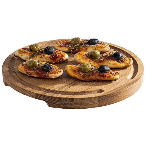 aps-table-755-pizzabrett-eiche-24-cm-mit-saftrinne image 7